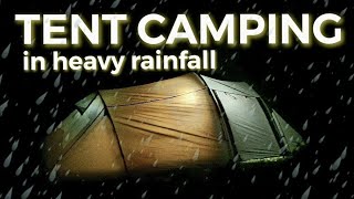 Tent camping in the rain oex Coyote lll backpacking tent ITS A LONG WET NIGHT [upl. by Elyc]