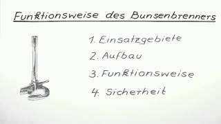 Funktionsweise des Bunsenbrenners  Chemie  Allgemeine und anorganische Chemie [upl. by Airrotal]