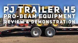 Trailer Review amp Demonstration  PJ Trailer H5 ProBeam Equipment Trailer at NITE Equipment [upl. by Ailem]