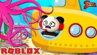 Escape Submarine Story in ROBLOX Let’s Play with Combo Panda [upl. by Ynitsed]