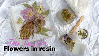 Top 5 Tips you should know for casting flowers in RESIN [upl. by Zerelda62]