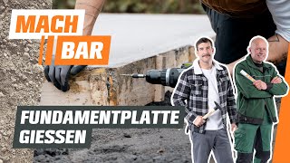 Fundamentplatte gießen – Bodenplatte für dein Gartenhaus selber bauen  OBI [upl. by Sile894]