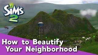 Sims 2 Tutorial  How to Beautify Your Neighborhoods Modern Graphics [upl. by Anahsek615]