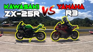 KAWASAKI ZX25R vs YAMAHA R3 v2  PHILIPPINES [upl. by Enihpets]