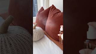 Fall bedding refresh 🍂🧺 fall bedroom homedecor cozy home viralshort asmr bedding thatgirl [upl. by Odo431]