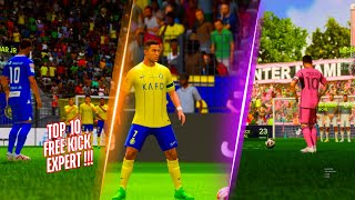 FC 24  Top 10 Free Kick Masters in World Football 2024  Unbelievable Goals [upl. by Eelirem]