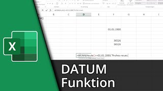 Excel Datum Funktion  DATUM ✅ Tutorial [upl. by Kosaka227]