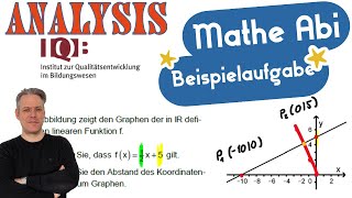 Mathe Abitur Analysis Abstand Lineare Funktionen Grundkurs grundlegendes Anforderungsniveau [upl. by Ayeki]