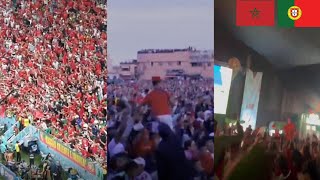 Crazy Morocco Fan Reactions To Win Against Portugal [upl. by Jecoa925]