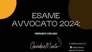 ESAME AVVOCATO 2024 [upl. by Roumell]