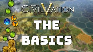 Civilization 5 Tutorial  The Basics Guide Tips 4 New Players  Food Production Gold and Science [upl. by Aiclef]