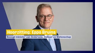 Beoogd minister Eppo Bruins quotZonder vakmensen staat Nederland stilquot [upl. by Anertak]