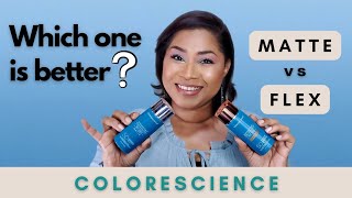 Part 5 Sunscreen Reviews  Colorescience SPF Matte vs Flex Sheri Approved [upl. by Jaclin]