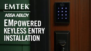 How To Install the Emtek EMpowered Wireless Keypad Lock  Available at Kuiken Brothers in NJ amp NY [upl. by Ellocin431]