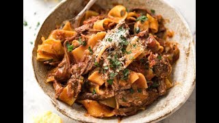 Slow Cooked Shredded Beef Ragu with Pappardelle [upl. by Arannahs]