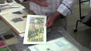 Woodblock Printing demonstration with Reuben Saunders and Leon Loughridge [upl. by Nnaxor348]