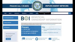 How to file your initial Fincengov Beneficial Owner Information BOI Report [upl. by Brown]