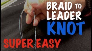 Surgeons Loop  Tying BRAID to MONO fishing line  How to [upl. by Dolli214]