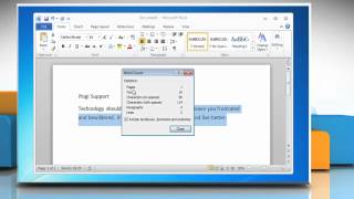 How to get Word Count of Microsoft® Word 20072010 document [upl. by Christal492]