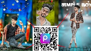 QR photo editing one click me  new version update photo editing PicsArt  pollar app [upl. by Anaibaf]