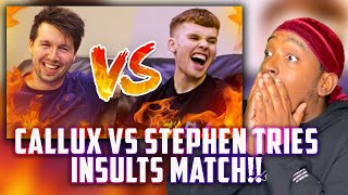 American Reacts To INSULTS MATCH vs STEPHEN TRIES [upl. by Aicemed]