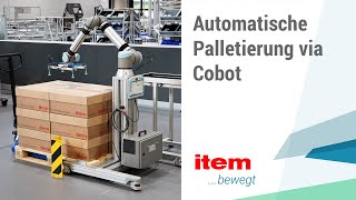 RoboterPalettierung Automatische Palettierung via Cobot [upl. by Pentheam938]