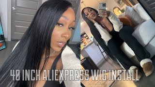 40 INCH WIG INSTALL 250 DENSITY 13x6 LACE FRONT ADDICTIVE HAIR ON ALIEXPRESS 2024 [upl. by Thgirw318]