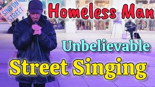 😱Homeless Mans Unbelievable Street Singing🔥Street Singer🍀Boyz II Men  End Of The Road [upl. by Fidelis969]