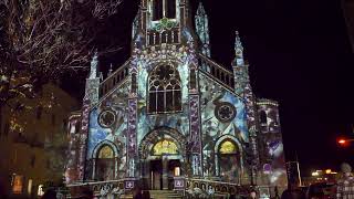 SPECTACLE DE LUMIERE Eglise Sainte Eugénie Biarritz [upl. by Attenohs]