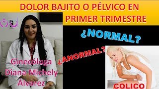 DOLOR PELVICO o DOLOR BAJITO en PRIMER TRIMESTRE POR GINECOLOGA DIANA ALVAREZ [upl. by Tannenbaum]