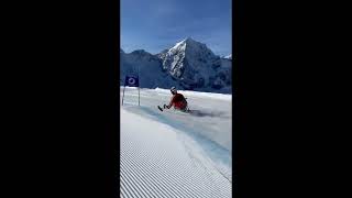 Sit ski Giant slalom in Italy 2021 [upl. by Nairolf447]