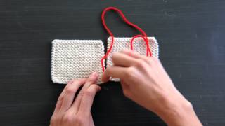 Seaming Garter Stitch  Purl Soho [upl. by Goldfarb]