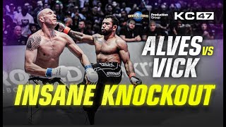 Rafael Alves vs James Vick INSANE KO  Karate Combat 47 [upl. by Doyle752]