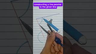 constructing a line parallel to the given line construction compass [upl. by Onaicul]