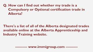 How can I find out whether my trade is a Compulsory or Optional certification trade in Alberta [upl. by Ydnelg]