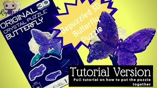 Bepuzzled 3D Crystal Puzzle Butterfly Tutorial Version [upl. by Aoket]