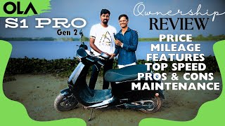 OLA S1 Pro Gen 2 Ownership Review  Price Features Mileage Comfort Maintenance amp More  Tamil [upl. by Jamal112]