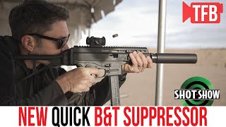 The Quickest Suppressor Ever BampT Reduced Back Pressure 9mm SHOT Show 2022 [upl. by Ilsel907]