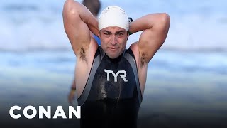 Max Greenfields Triathlon Was Filled With Wardrobe Changes  CONAN on TBS [upl. by Midan938]