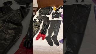 Guess what I wear tonight latexfashion latexdress rubbergloves latexgloves latexoutfit [upl. by Dodie]