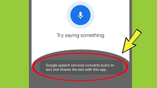 What is Google speech services converts audio to text and shares the text with this app [upl. by Sivla38]