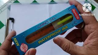 9 Reynolds Lumino Gel Pen Unboxing and Review [upl. by Eusoj]