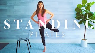 Pilates Exercises for Beginners amp Seniors  All Standing 20 minute Workout [upl. by Ahsitneuq]