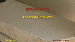 SGTEC MPS Screw in Aerated Concrete with and without SGTEC ScrewMate [upl. by Analahs488]