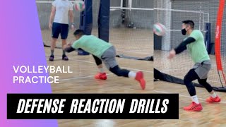 DEFENSE REACTION Time Drills for Volleyball [upl. by Drofiar]