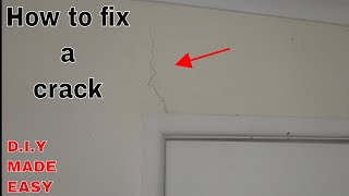 How to fix a crack in the wall  DIY [upl. by Tommy540]