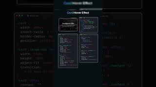 Card Hover Effect  shorts webdesign htmlcsswebsite webdevelopment cssgridlayout [upl. by Truscott]