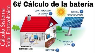 6 CÁLCULO SISTEMA SOLAR AISLADO  CÁLCULO DE LA BATERÍA [upl. by Hallock647]