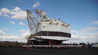 Moving a 3000 tonne dragline excavator in half the time [upl. by Eislehc]