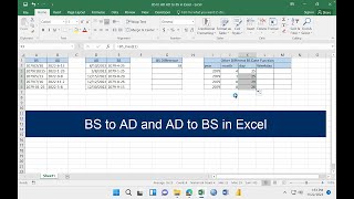 BS2AD and AD2BS in Excel [upl. by Nwahsd]